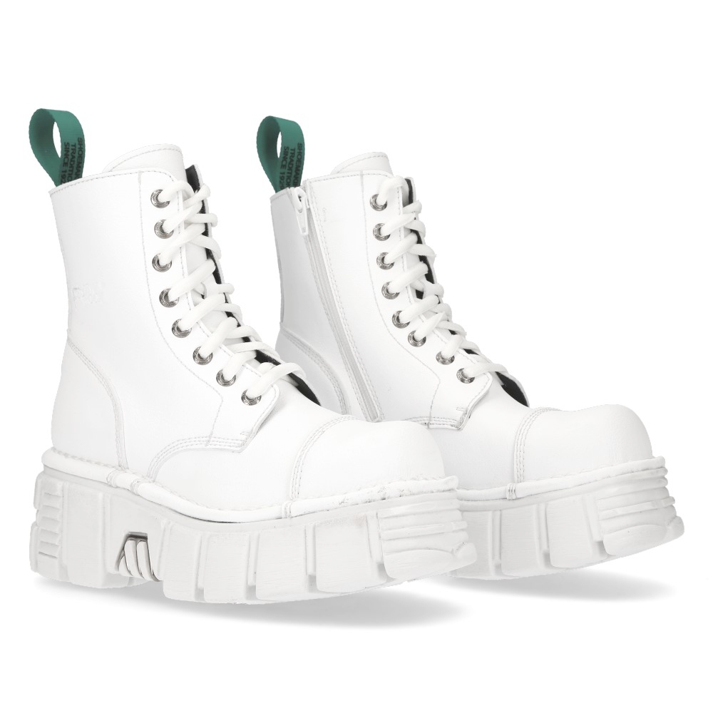 New Rock - M-MILI083C-V5 Schnürstiefel - Weiß